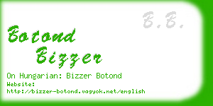 botond bizzer business card